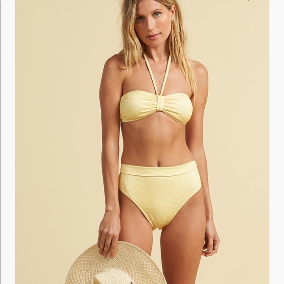 Billabong Salty Blonde Sundipped Bandeau Bikini Top - Picture 1 of 6